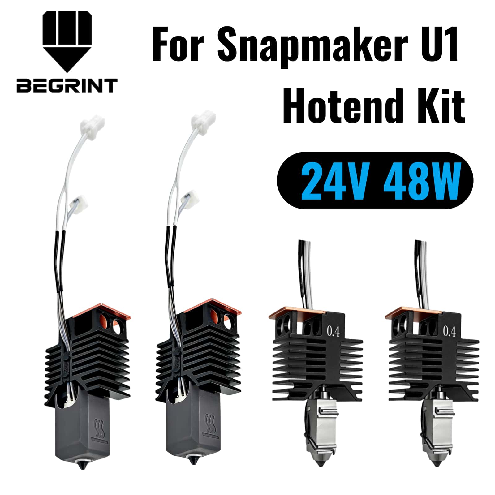 High Flow Ceramic Hotend - Zestaw Hotendu Snapmaker U1 24V 48W