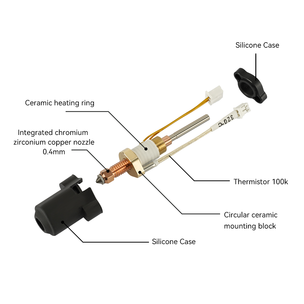Hotend do Creality K1C K1 MAX, – High Flow Ceramic Hotend recenzja i cena