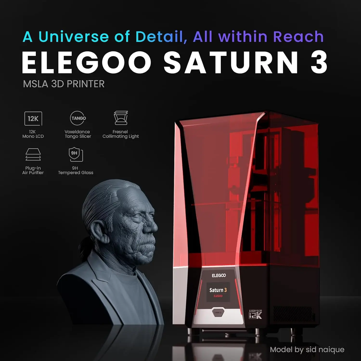 Drukarka 3D Saturn 3 MSLA 12K  – 12K Monochrome Lcd Resin 3D Printer recenzja i cena