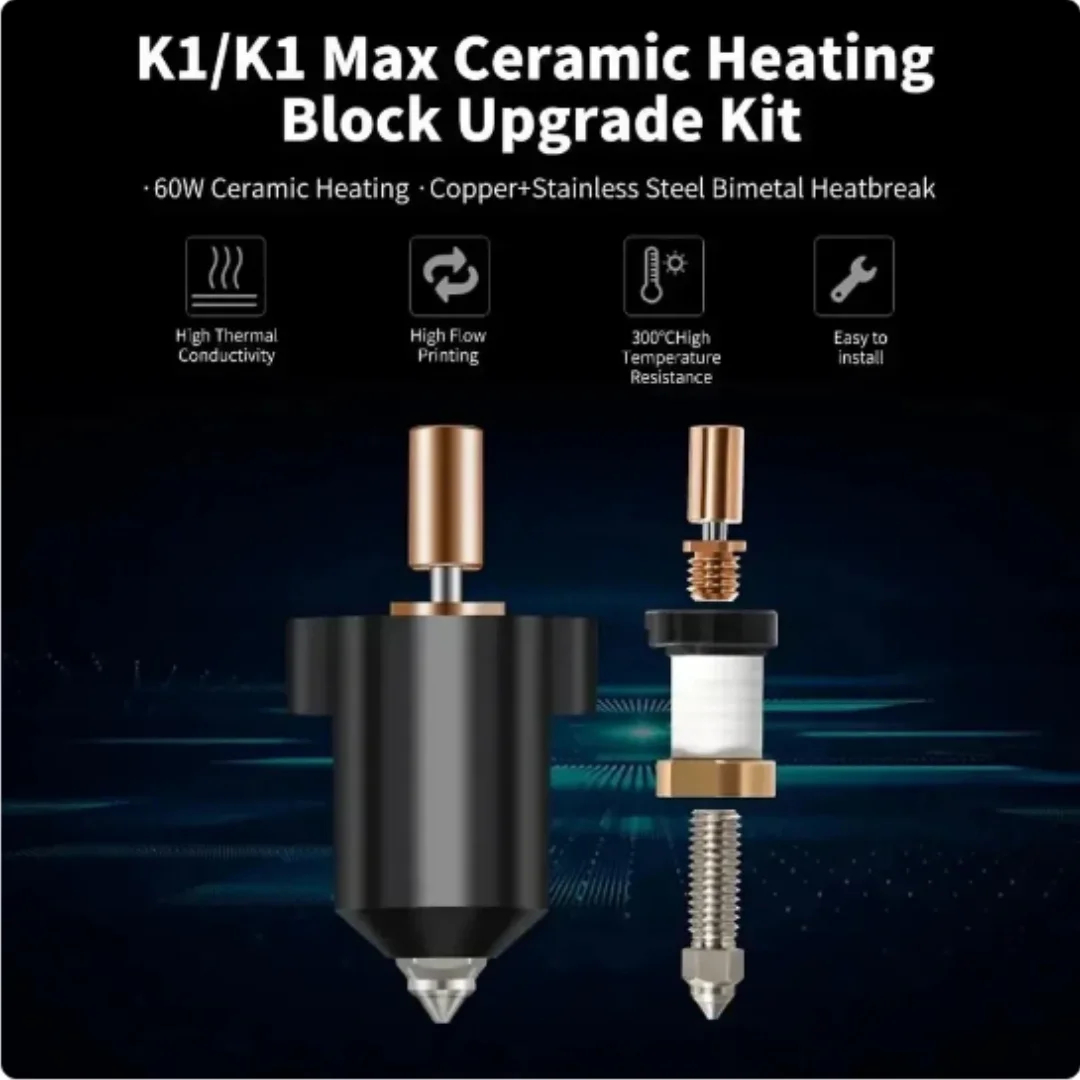 Do zestawu Creality K1 / K1 Ma – High Flow Ceramic Hotend recenzja i cena